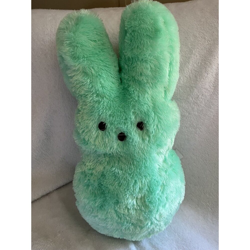 Peeps 18" Plush Green Bunny Easter Soft Rabbit A MUST SEE OR ADD AT EASTER TIME